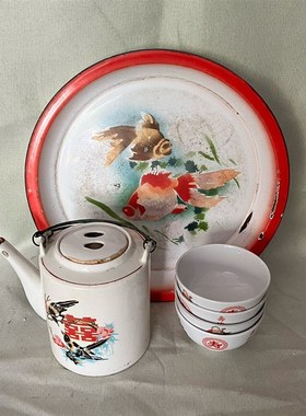 怀旧老物件风箱咸菜缸猪油罐烧A火棍掏灰耙民俗景区展品饭店装饰