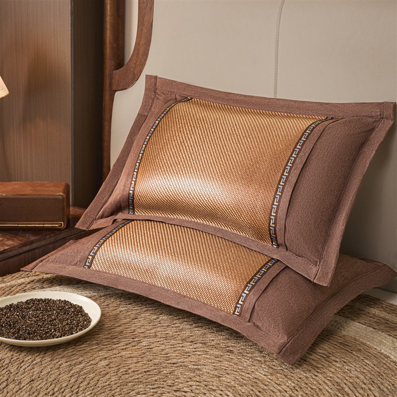 全荞麦皮壳枕头枕芯冰丝凉席枕护颈椎助睡眠专用硬荞麦壳夏凉