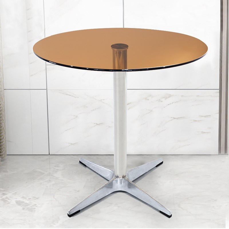 正方形轻奢小桌子钢化玻璃四方桌简约现代洽谈接待休闲喝茶咖啡桌