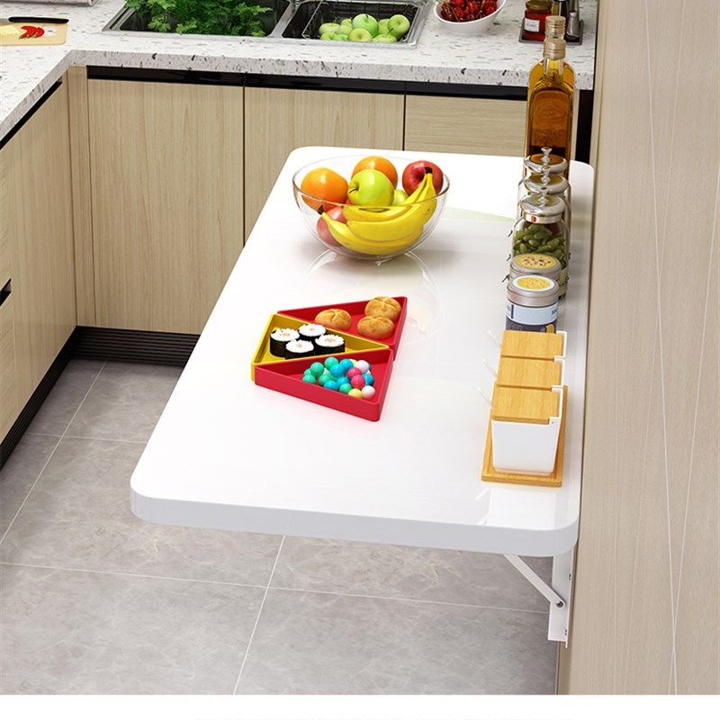 壁挂折叠桌家用小户型学习桌餐桌隐形挂墙桌子连壁桌厨房折叠台面