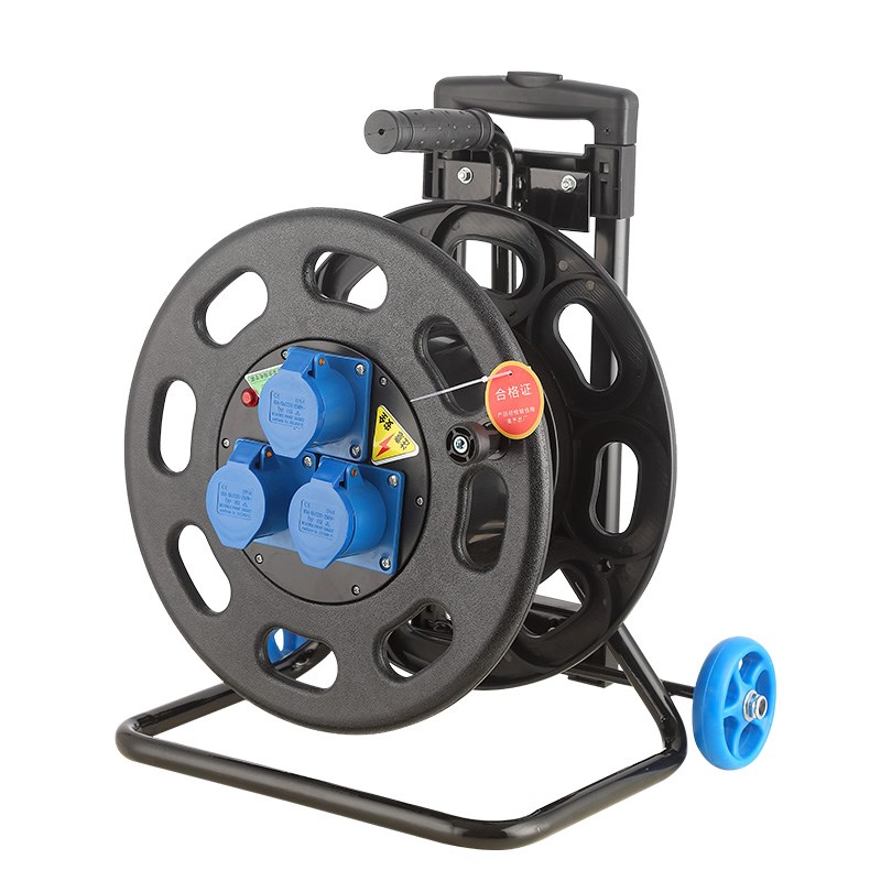 移动电缆盘绕线盘空盘卷线盘线缆盘拖线盘220V3位16A大功率线盘