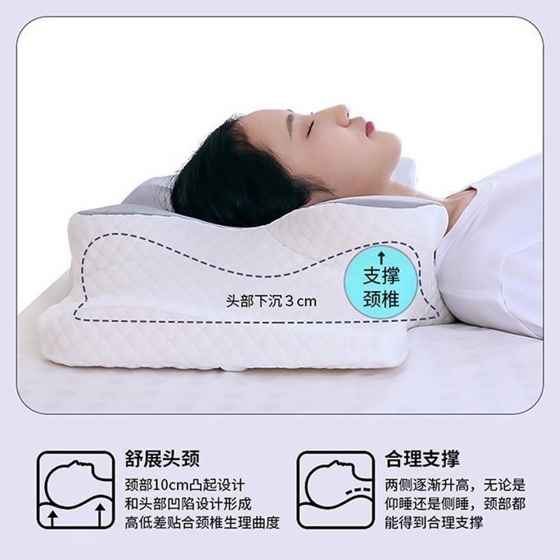颈椎枕护颈椎慢回弹记忆棉枕头矫正驼背富贵包专用不塌陷枕头枕芯