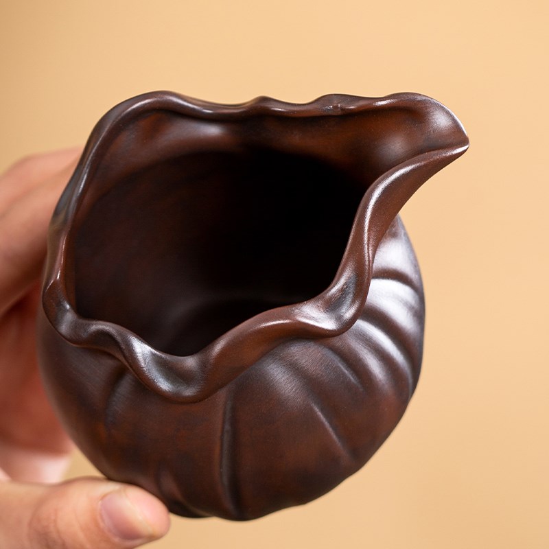 紫陶公道杯紫砂分茶器功夫茶具公杯茶海单个高端陶瓷分茶杯倒茶器