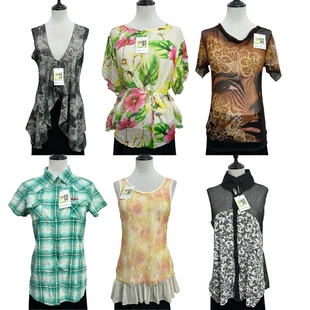 vintage古着X20复古风印花短袖T恤女设计感辣妹风上衣奈奈法式风