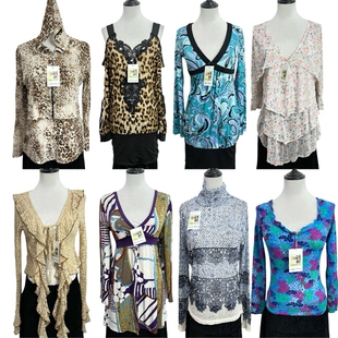 古着vintageQ39美式复古印花长袖T恤女日制奈奈风辣妹Y2K外贸上衣