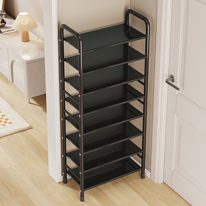 简易鞋架子窄小放门口p家用室内经济型鞋柜铁艺鞋架好看收纳置物