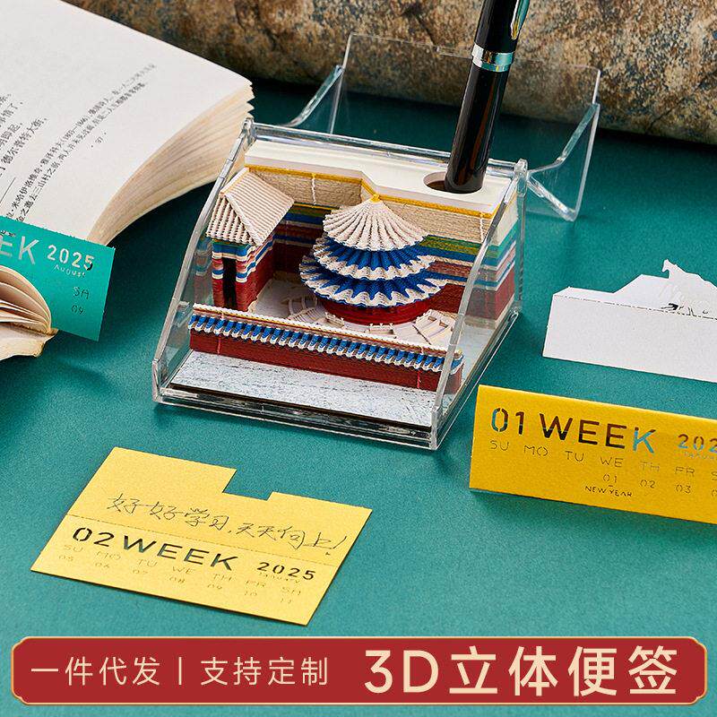 故宫原创文创礼品天坛建筑模型3d桌面摆件2025年台历创意文化礼品