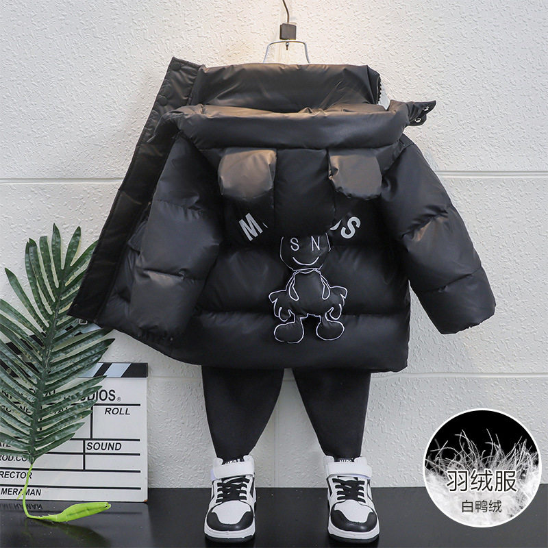 鸭鸭男童冬季加厚羽绒服2025新款儿童白鸭绒帅宝宝中长款免洗棉服,男装,羽绒服,淘宝优惠券,粉丝福利购,淘宝优惠卷