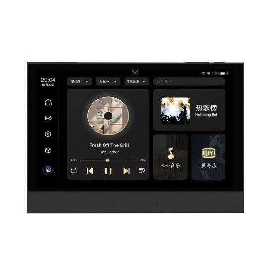现货 8寸嵌入式音乐涂鸦网关两分区双音源wifi智能家居嵌入中控屏