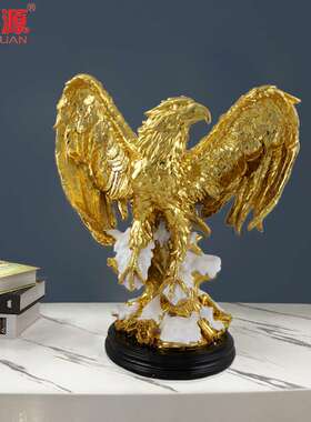 树脂工艺品大动物摆件欧式老鹰装饰品办公室公司店铺饰品开业礼品