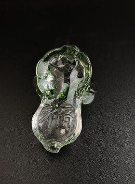 琉璃翡翠色白水晶福字大白菜摆件客厅装饰高级感招财乔迁开业礼品