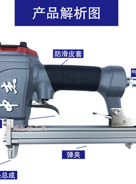 中杰气动U型钉码钉枪1010F 用1006F 1008F 1010F 木工F型细码钉枪