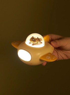 大英博物馆小飞机夜灯氛围灯桌面小摆件玩具卧室床头灯三八节礼物