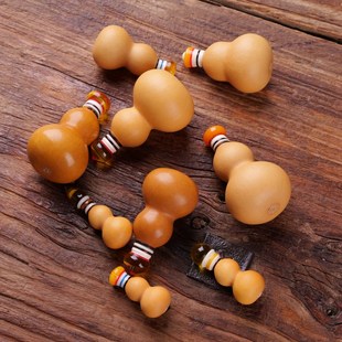 绕指揉小葫芦文玩手捻把件随身老皮紫皮铁皮镶口小胖墩草里金八宝