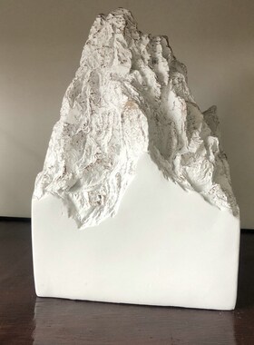 工艺假山摆工白色树脂件艺品山峰家居摆内景观创意家居饰品室件