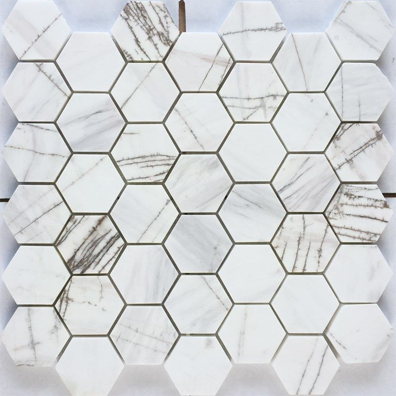 爵士白六边形马赛克瓷砖吧台石材白色大理石卫生间V淋浴房地砖浴