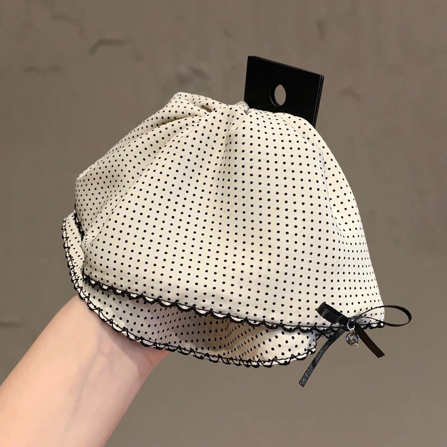 韩系气质感波点裙摆蝴蝶结抓夹百搭后脑勺半扎发马尾夹发夹女,饰品/流行首饰/时尚饰品新,民族风发饰,淘宝优惠券,粉丝福利购,淘宝优惠卷