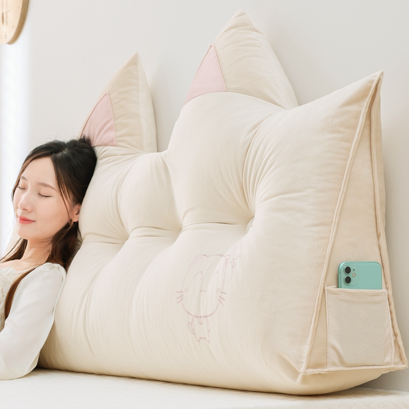 berg 2022新款网红床头靠垫高级感靠枕M床上三角大靠背榻榻米软包