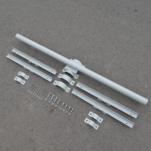 定制双太阳能板光伏风力发电机电池横臂抱箍抱杆安装固定支架