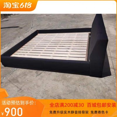 可拆洗 布艺软包床 民宿 简约现代 科技布1.5小户型 架子床可定制