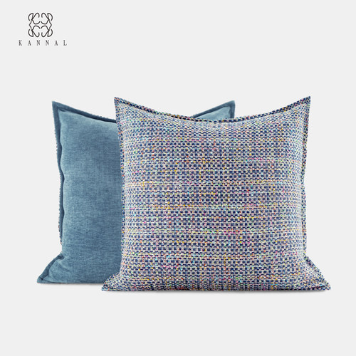 春上新Chloris高级法式小香风蓝色灰色多色靠垫样板间抱枕