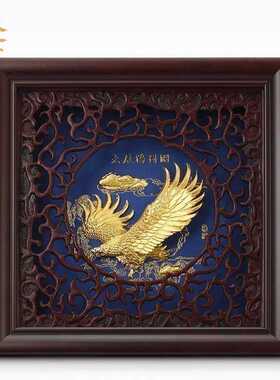 大展鸿图立体金箔画现代画客厅装饰画壁画墙画创意家居摆件