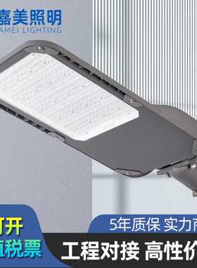 LED户外路灯头农村小区220V电线杆庭院超亮道路照明防水挑臂灯
