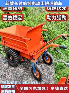 电动汽油双轮平板车运输农用车果园独轮三轮车工地建筑搬运手推车