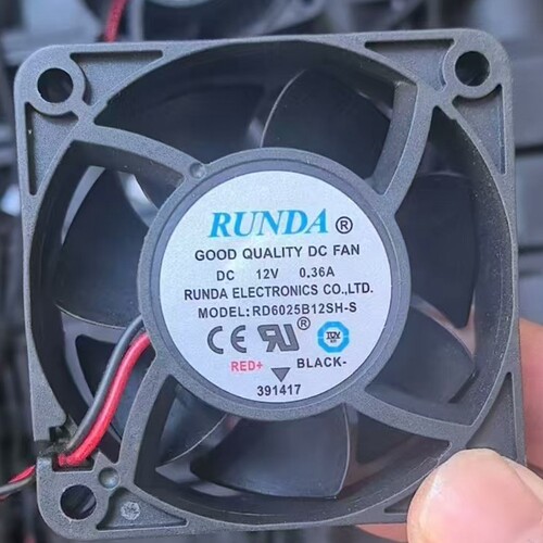 全新RUNDA润达 6025 12V 0.36A RD6025B12SH-S 滚珠散热风扇