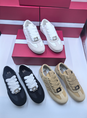 RV顶版夏季新款运动休闲百搭阿甘鞋系带透气慢跑德训女鞋