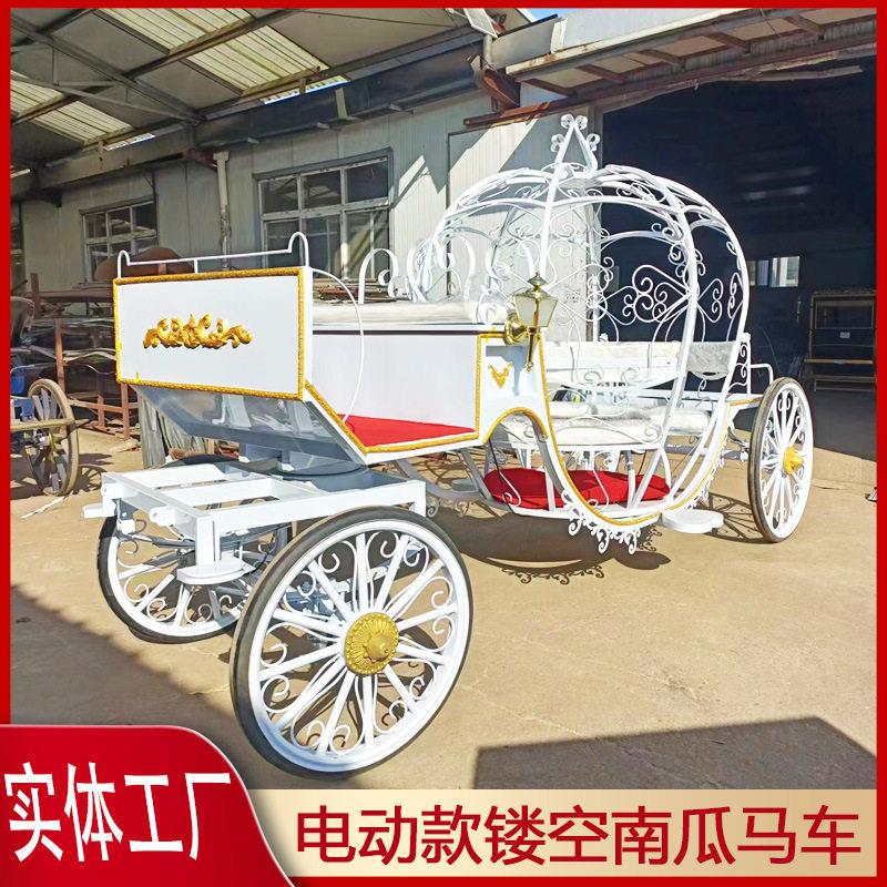 新款南瓜马车婚庆影视道具 户外商业展览酒店景区观光马拉四轮车