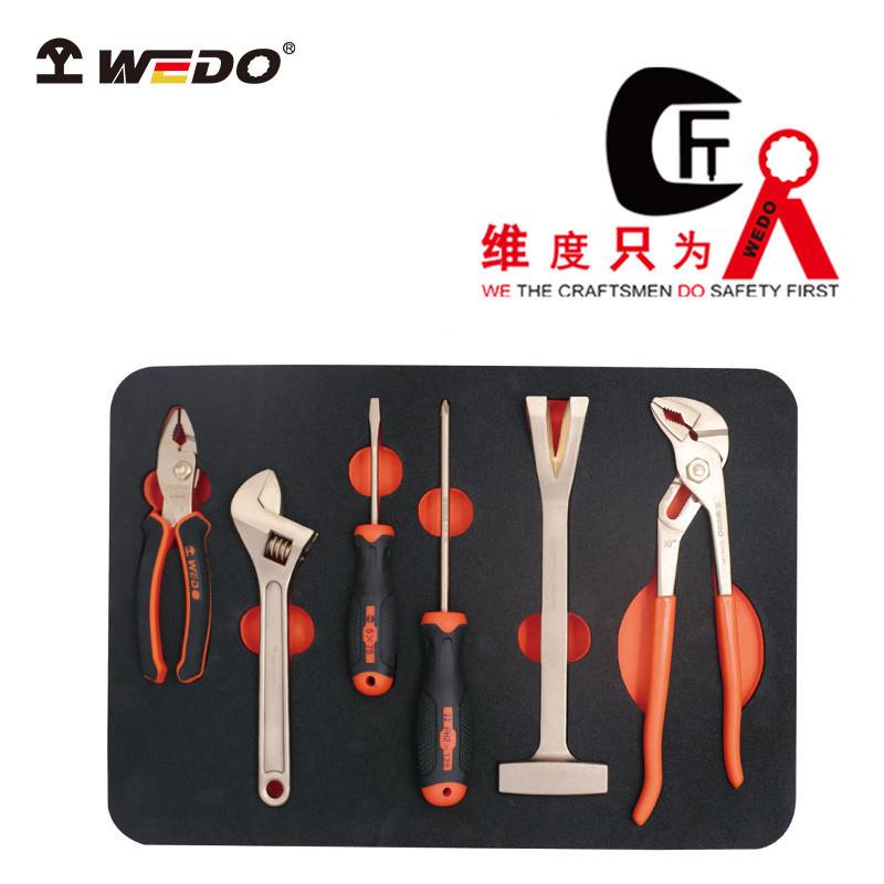 WEDO 维度防爆6件套组合套装工具钳子扳手铝青铜无火花工具AL01-6