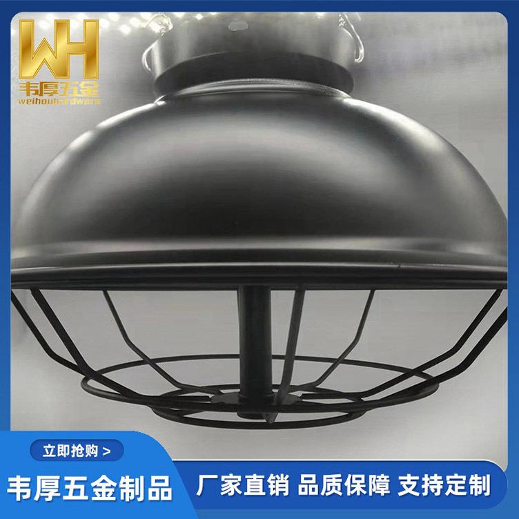 出口贸易美式乡村隐形吊扇灯 复古铁艺风扇灯 卧室家用带灯电风扇