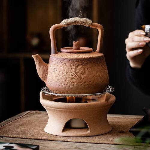 围炉煮茶炉炭烧茶炉家用酒精烧水炉耐高温底座干烧整套功夫泡茶具