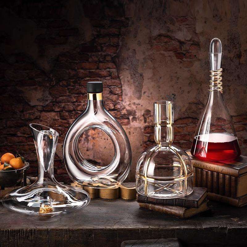 轻奢高档大容量红酒醒酒器纯手工制作水晶玻璃创意红酒醒酒器杯子