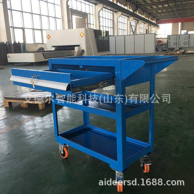 滕州艾德尔汽车维修带抽屉三层工具车加厚铁皮三层工具车厂家直销