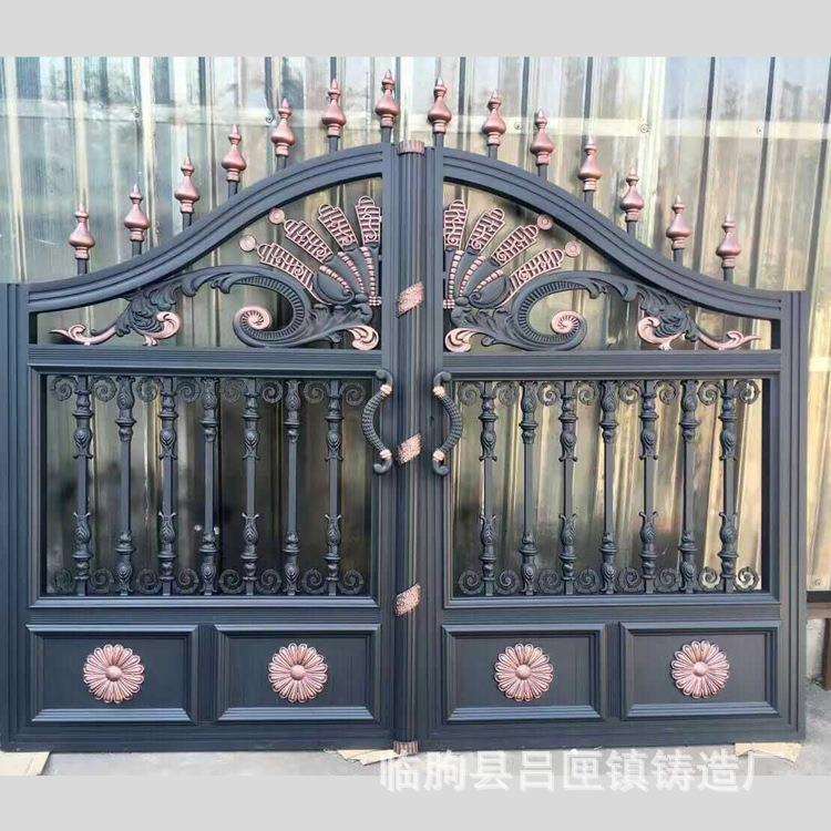 供应庭院铝合金大门 复古欧式别墅铝艺大门 小区安全防护铝艺门