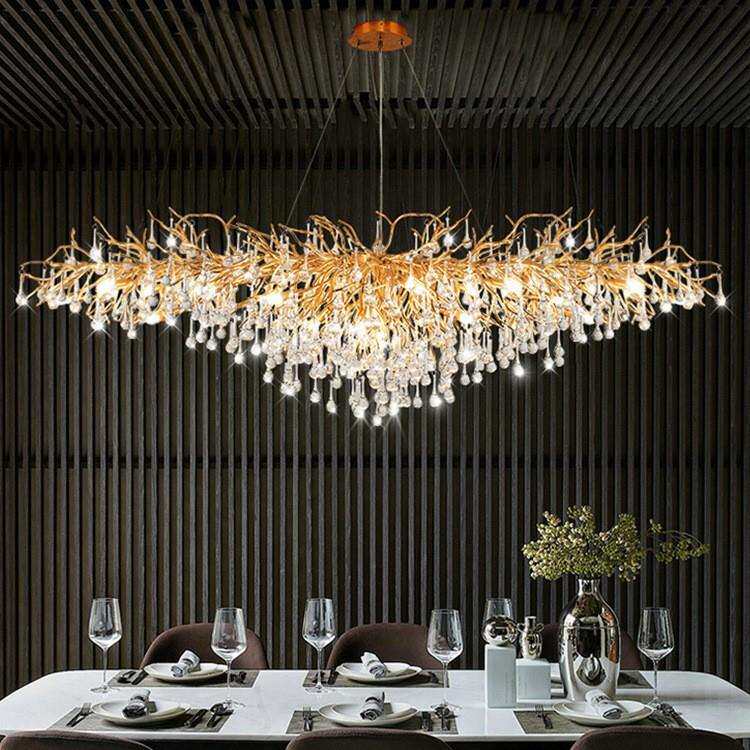 后现代别墅水晶吊灯树枝餐厅奢华高价卧室客厅酒店大厅艺术大吊灯