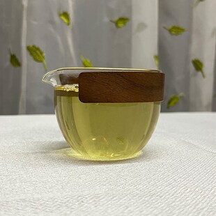 日式耐热玻璃公道杯带竹围家用大号茶海分茶器高硼硅主人公杯防烫