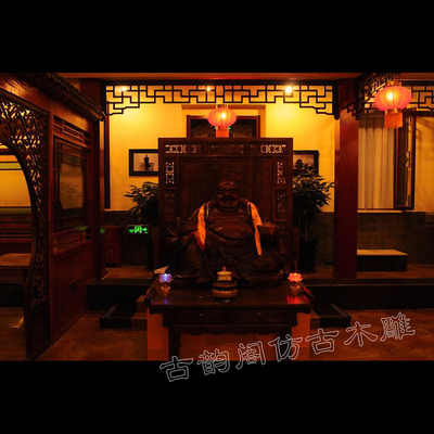 东阳木雕实木挂落玄关门门装式过道垭口头楣镂空中饰装修挂落定制