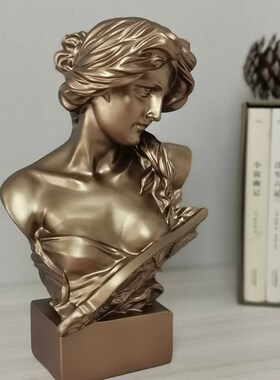 古铜色雕塑人物艺饰品摆术家居装件品客厅电视酒柜摆设会所工艺品
