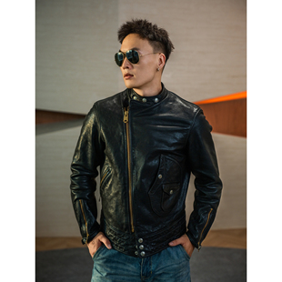 特叔thedi主理人956马皮真皮皮衣机车夹克秋季外套时尚修身男装