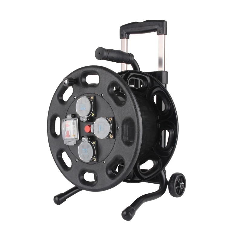 日星线盘户外移动电缆盘防水带线100米电线收线盘轮50线滚子绕卷