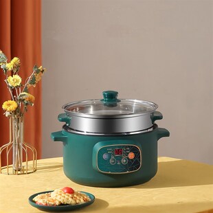 新博成24cm电煮锅多功能煮面小型电锅电炒菜锅蒸煮一体26电热火锅