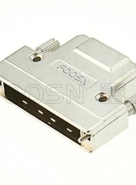 SCSI连接器 DB款焊线公头 68P螺丝式/按键式锌合金外壳180度出线