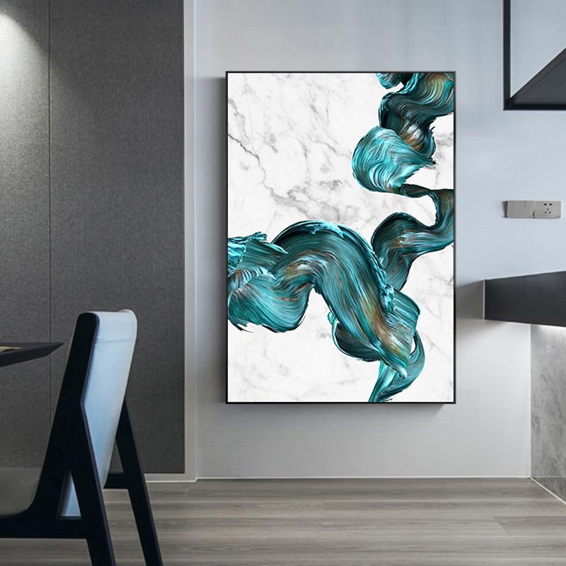 流动 现代简约风格抽象装饰画客厅挂画书房餐厅玄关走道壁画