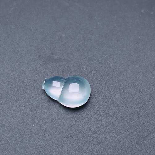 缅甸天然翡翠a货冰种小葫芦裸石fxj，尺寸：9.9-7.2-3.5mm