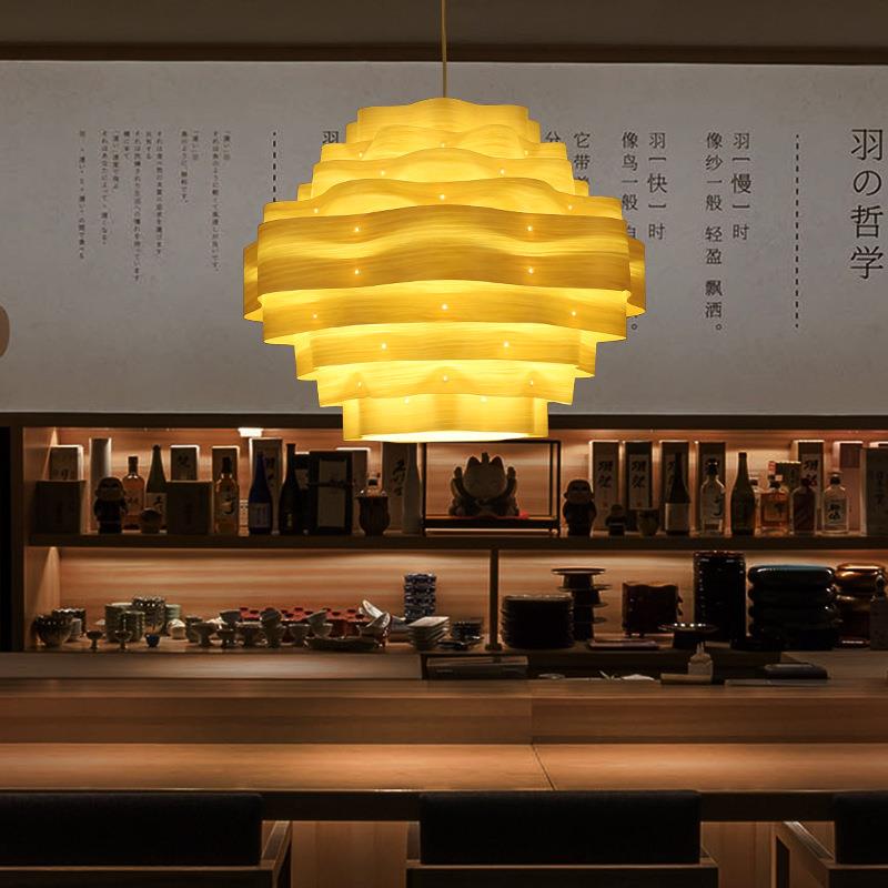 艺术灯东南亚吊灯创意现代简约客厅书房餐厅灯民宿吧台餐馆木皮装