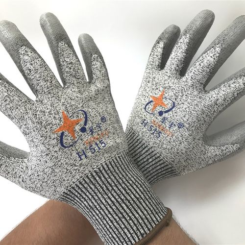 包邮星宇h515防切割5级手套 高强聚乙烯纤维浸PU特种防割劳保手套