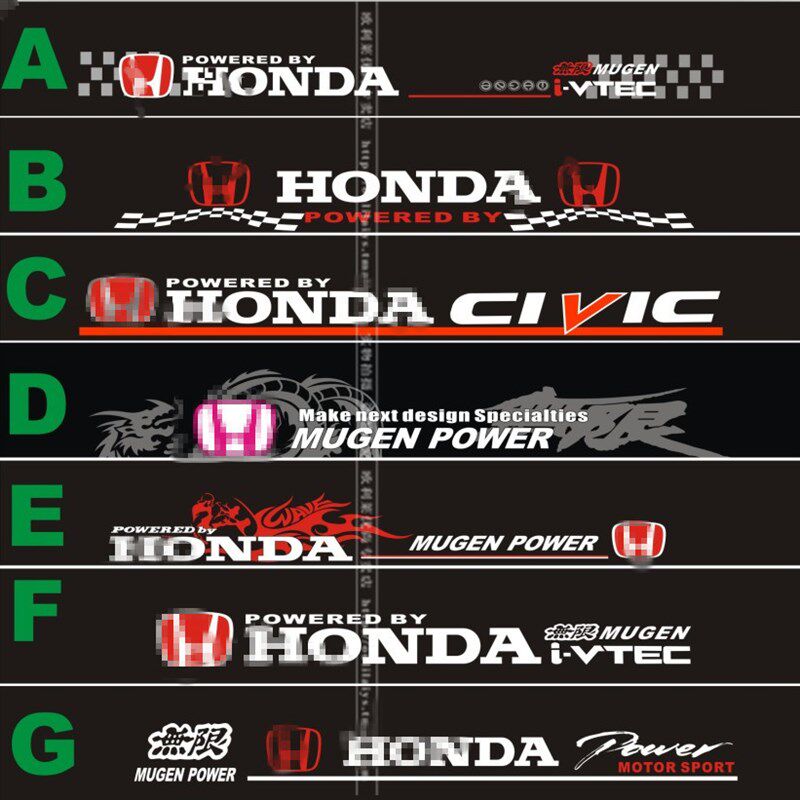 本田思域包邮贴纸无限改装 雅阁前挡前后风档贴风挡车贴 汽车装饰